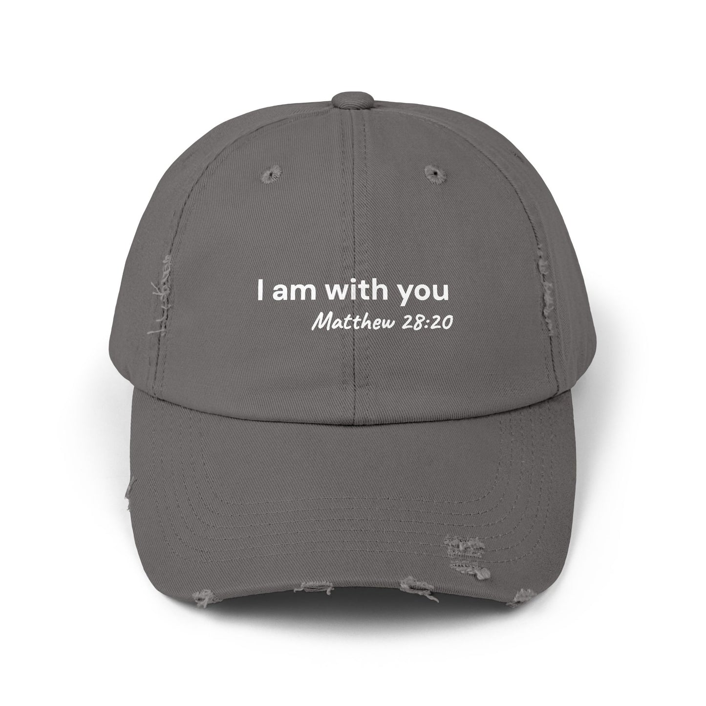 I Am With You Distressed Hat