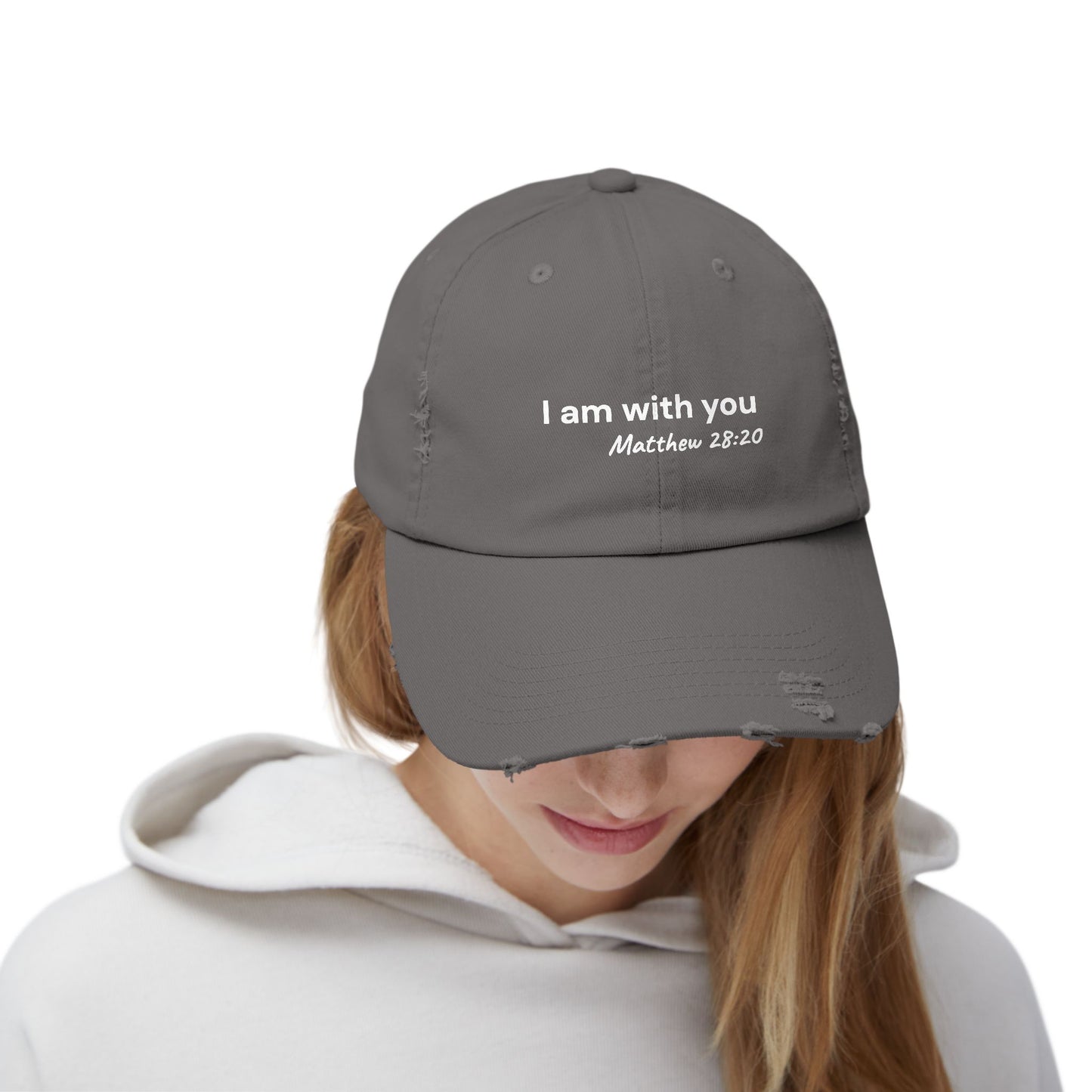 I Am With You Distressed Hat